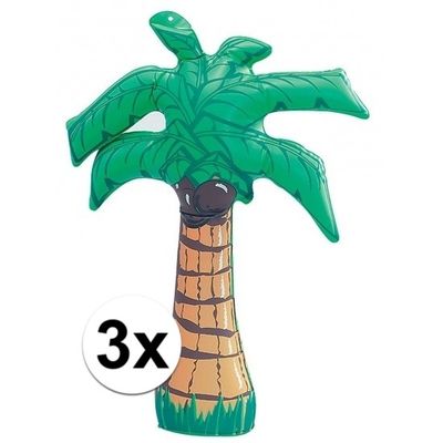3 stuks Opblaasbare palmboom versiering 45 cm