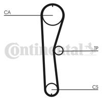 Getande riem CONTINENTAL CTAM, u.a. für Subaru, Suzuki