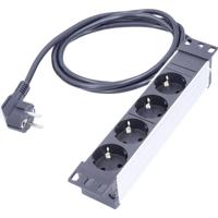 AS Schwabe 18198 Stekkerdoos Zwart, Zilver Randaarde stekker 1 stuk(s)