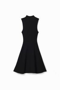 Korte geribde skaterjurk - BLACK - XL