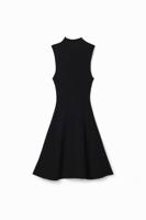 Korte geribde skaterjurk - BLACK - XL