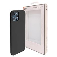 Saii Premium iPhone 13 Pro vloeibaar siliconen hoesje - zwart - thumbnail