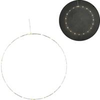 Cirkel met LED verlichting zilverkleurig op batterij 50 cm | 30 stuks