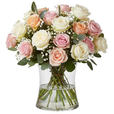 Hakbijl Glass Bloemenvaas / boeket vaas - transparant glas - 15 x 15 cm Hakbijl Glass Bloemenvaas / boeket vaas - transparant glas - 15 x 15 cm