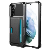 Kaartsleuf Samsung Galaxy S21 5G Hybrid Case - Zwart