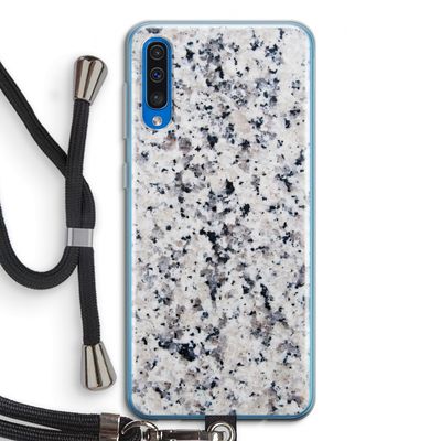 Gespikkelde marmer: Samsung Galaxy A50 Transparant Hoesje met koord