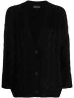 Armani Exchange cardigan en maille torsadée - Noir