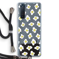 Spiegeleitjes: Sony Xperia 5 II Transparant Hoesje met koord Spiegeleitjes: Sony Xperia 5 II Transparant Hoesje met koord