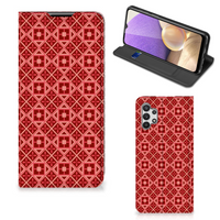 Samsung Galaxy A32 5G Hoesje met Magneet Batik Rood - thumbnail