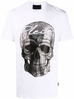 Philipp Plein t-shirt à imprimé tête de mort - Blanc - thumbnail