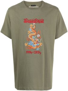 Maharishi chemise en coton biologique à imprimé dragon - Vert