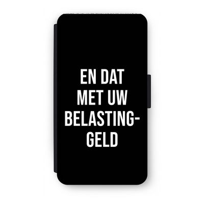 Belastinggeld - Zwart: iPhone XS Flip Hoesje