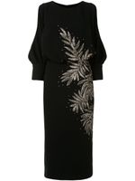 Saiid Kobeisy robe à broderies - Noir