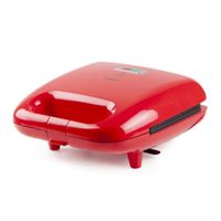 DOMO Snack Party 5in1 Sandwich toaster CoolTouch-behuizing, Anti-aanbaklaag Rood - thumbnail