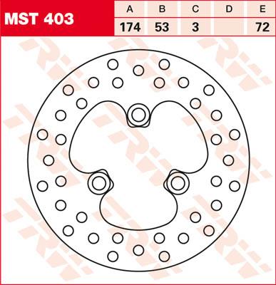 TRW Remschijf, remschijven voor de moto, MST403