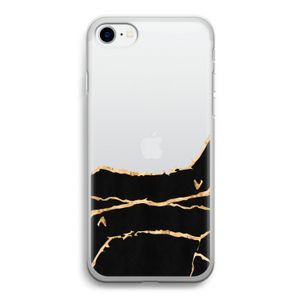 Gouden marmer: iPhone SE 2020 Transparant Hoesje