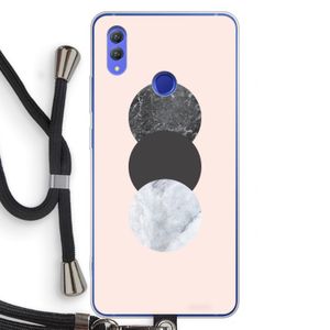 Marmeren cirkels: Honor Note 10 Transparant Hoesje met koord