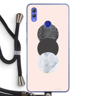 Marmeren cirkels: Honor Note 10 Transparant Hoesje met koord