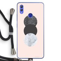 Marmeren cirkels: Honor Note 10 Transparant Hoesje met koord