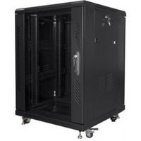 Lanberg FF01-6615-12B rack 15U Vrijstaande rek Zwart