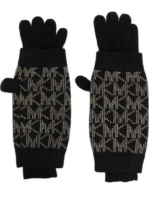 Michael Michael Kors gants à motif monogrammé - Noir
