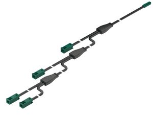 Verlengkabel 650 cm 24V max 5A groen Loox5 systeem monochroom 5 aansluitingen