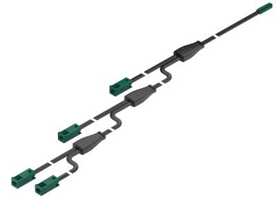 Verlengkabel 650 cm 24V max 5A groen Loox5 systeem monochroom 5 aansluitingen
