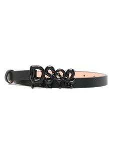 DSQUARED2 ceinture en cuir à boucle logo - Noir