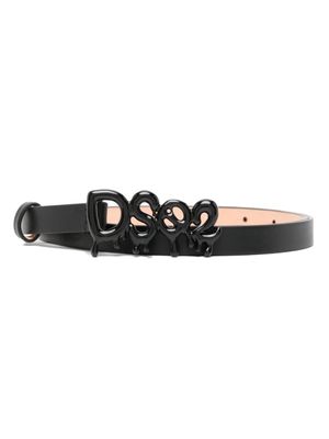 DSQUARED2 ceinture en cuir à boucle logo - Noir