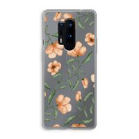Peachy flowers: OnePlus 8 Pro Transparant Hoesje