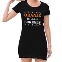Oranje is voor sukkels  jurk zwart dames XL  -