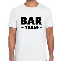 Bar team / personeel tekst t-shirt wit heren