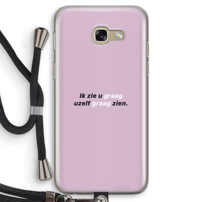 uzelf graag zien: Samsung Galaxy A5 (2017) Transparant Hoesje met koord