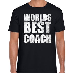 Worlds best coach / werelds beste coach cadeau shirt zwart voor heren 2XL  -