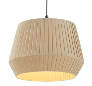 Beige hanglamp met E27 fitting en stoffen kap Nordlux Dicte 40