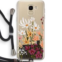 Painted wildflowers: Samsung Galaxy J6 (2018) Transparant Hoesje met koord