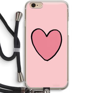 Hartje: iPhone 6 / 6S Transparant Hoesje met koord