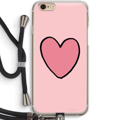 Hartje: iPhone 6 / 6S Transparant Hoesje met koord