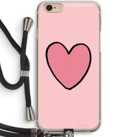 Hartje: iPhone 6 / 6S Transparant Hoesje met koord