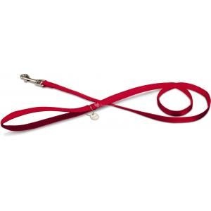 Hondenriem Mac Leather 120cm x 15mm rood