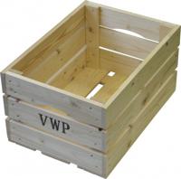 VWP Fietskrat hout naturel 40 liter