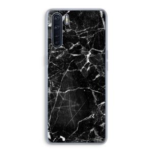 Zwart Marmer 2: Oppo A91 Transparant Hoesje