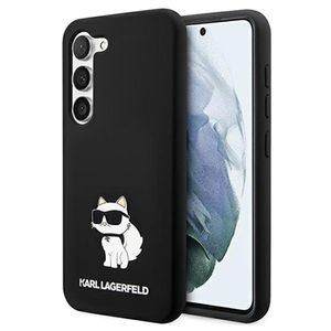 Karl Lagerfeld Choupette Samsung Galaxy S23 5G siliconen hoesje - zwart