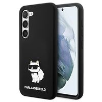 Karl Lagerfeld Choupette Samsung Galaxy S23 5G siliconen hoesje - zwart - thumbnail