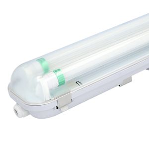 LED T8 TL armatuur IP65 120 cm 3000K 18W 5760lm 160lm/W incl. flikkervrije LED buizen koppelbaar