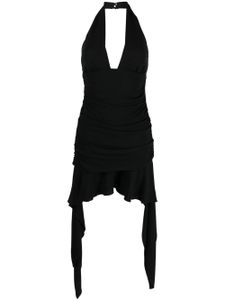Blumarine robe volantée à dos-nu - Noir
