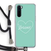 Forever heart pastel: OnePlus Nord Transparant Hoesje met koord