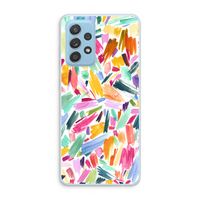 Watercolor Brushstrokes: Samsung Galaxy A73 Transparant Hoesje