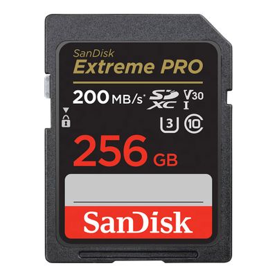 SanDisk 256GB SDXC Extreme Pro UHS-I U3 V30 200MB/s geheugenkaart - Rescue Pro DL 2Y SanDisk 256GB SDXC Extreme Pro UHS-I U3 V30 200MB/s geheugenkaart - Rescue Pro DL 2Y