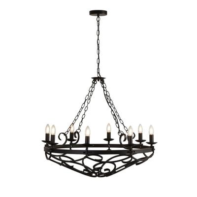 Searchlight Klassieke kroonluchterCartwheel Ø 80cm - 8908-8BK
